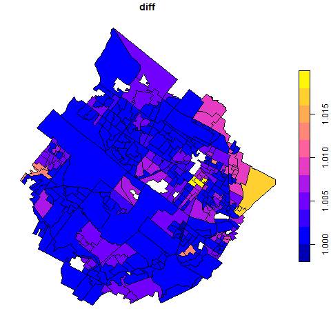 spatial arrangement of risk map